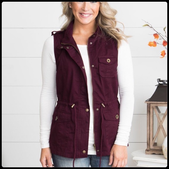 fur lined utility vest